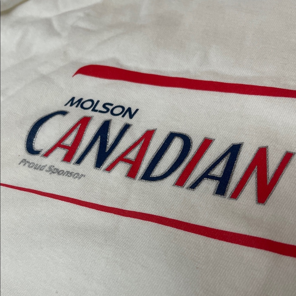 Gildan White Team Canada Molson Canadian Hockey T-Shirt 🇨🇦 - Picture 4 of 10